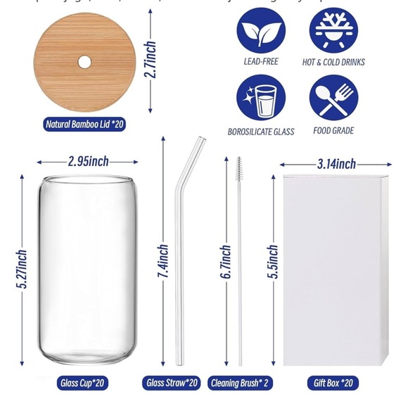 18oz Clear Tumbler with Black Monogram Bow - Picture 6 of 6